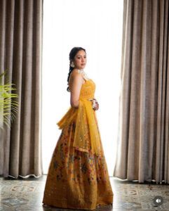 girl in yellow lehenga